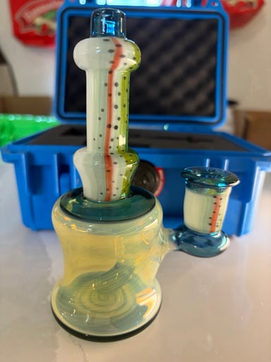 Preview pic of 603 Glass Custom Mini Dab Rig w/ Pelican Case – Never Used