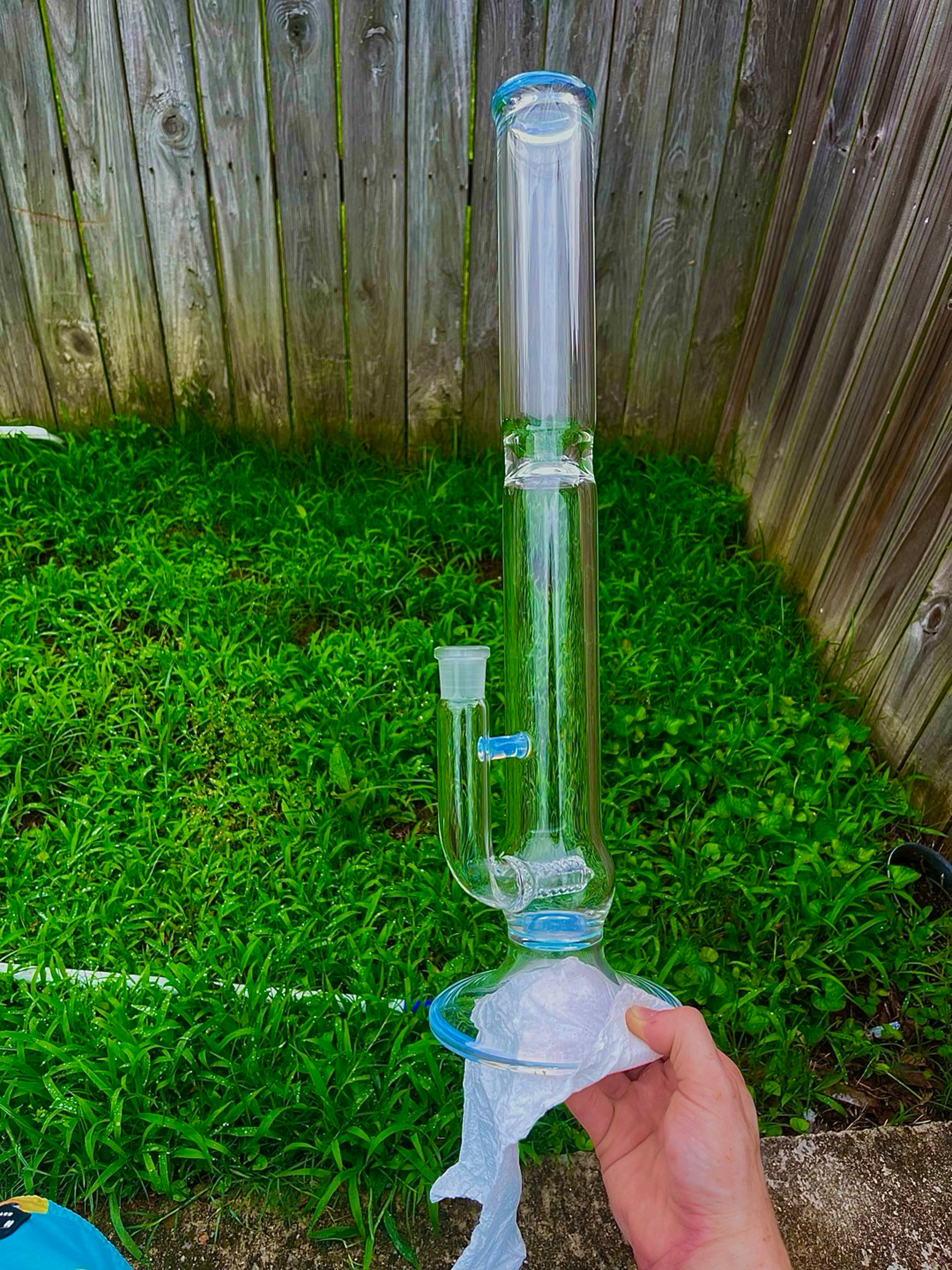 Preview pic of @firewithinglass Fumed 44mm Inline Straight Tube W/ghost accents
