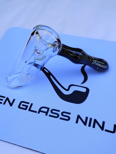 Preview pic of Famous X Bubbler 6" Black & Clear