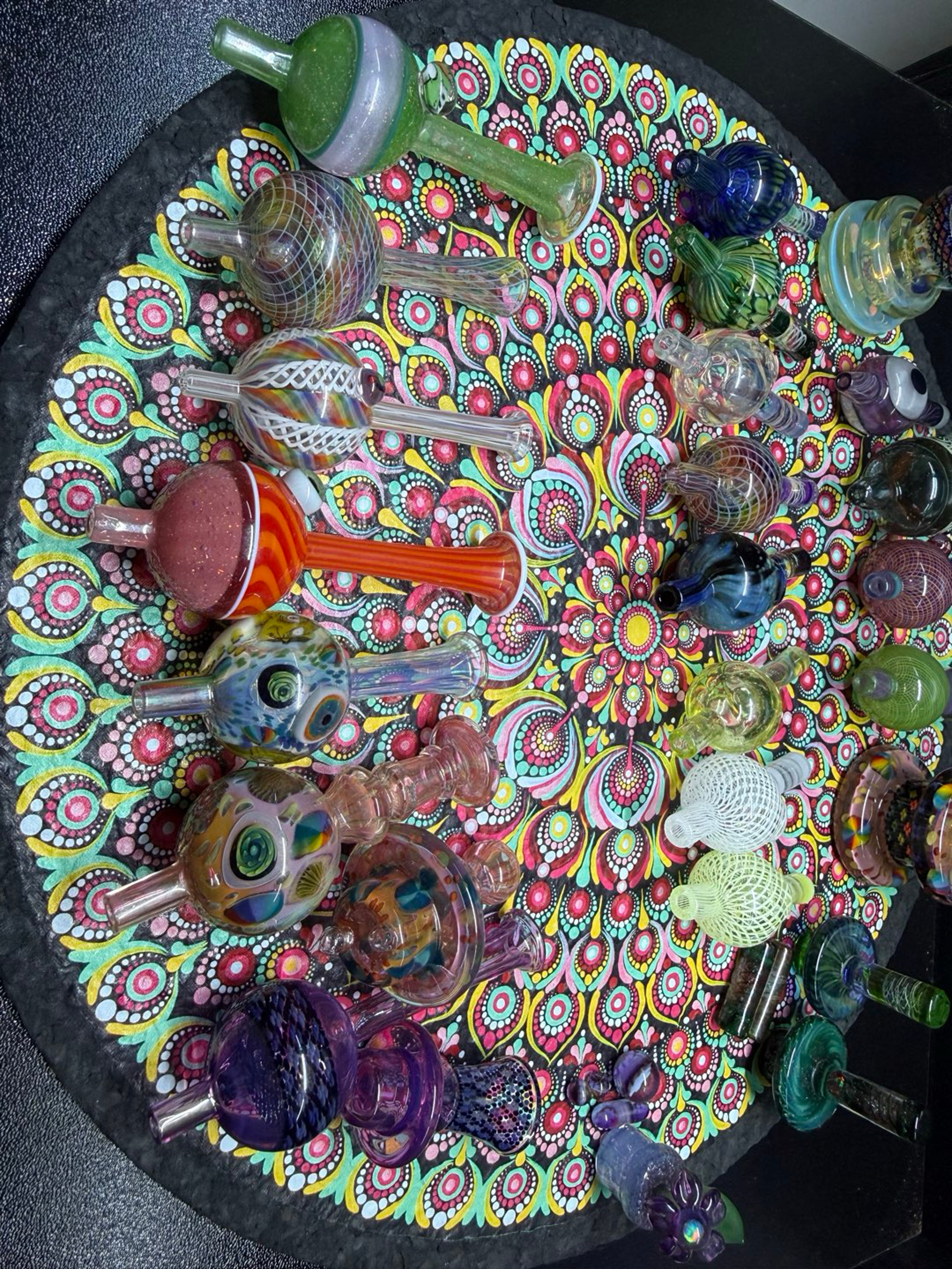 Preview pic of Multiple Caps/Slurper sets (Mark Andrews, Grateful Dom, Dosa, Asa, glass maze, Sarita slurper)
