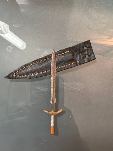 Preview pic of Handmade stainless steel Damascus “Glamdring” pick - lord of the rings’s Gandalfs sword