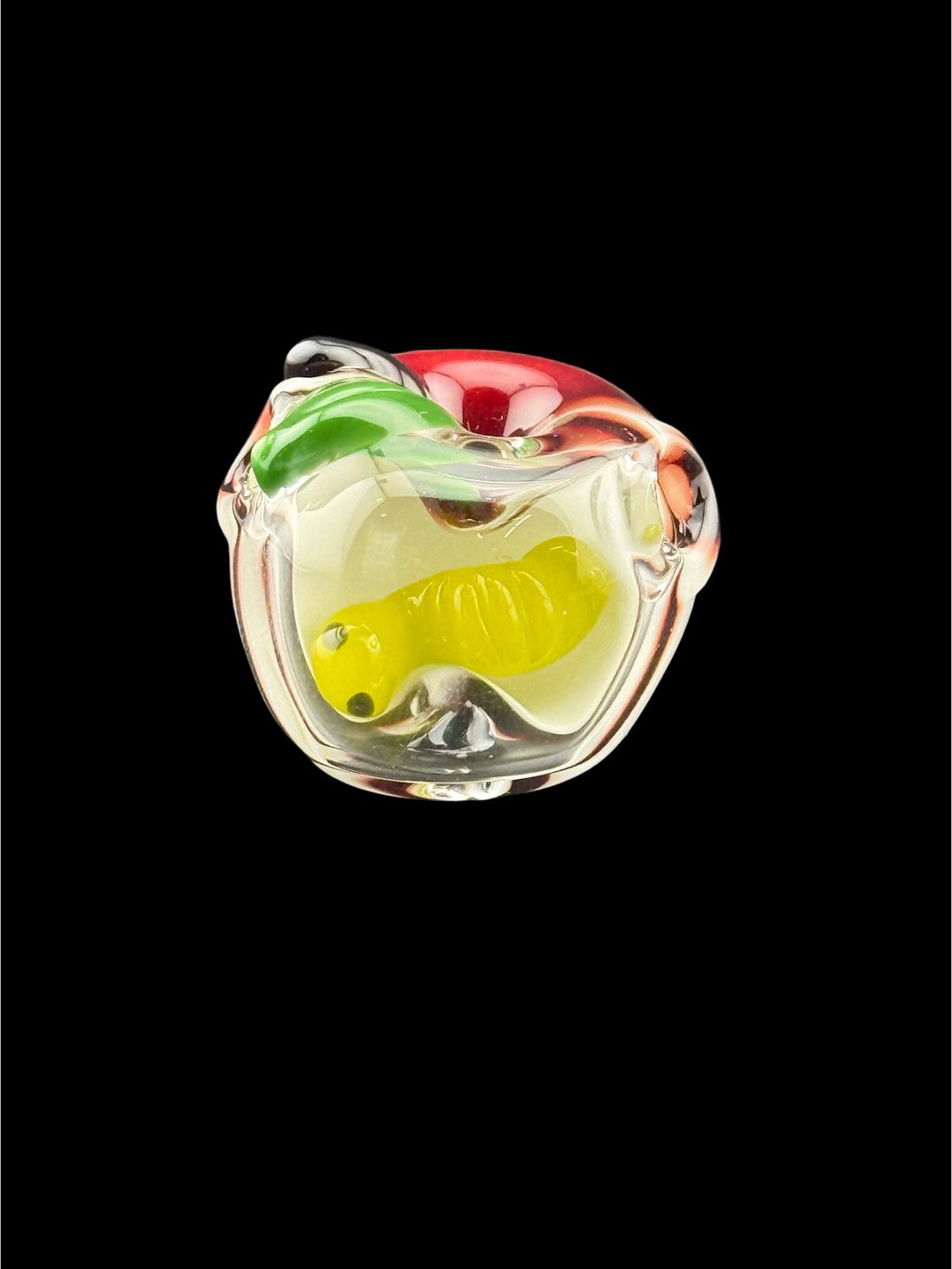 Preview pic of Brand New Red Apple Window With Worm Pendant