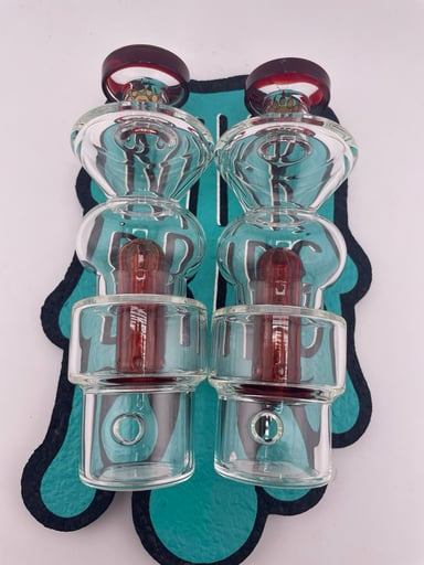 Preview pic of CaliBear Glass Dr Dabber Switch 2 Glass - Hour Glass Red