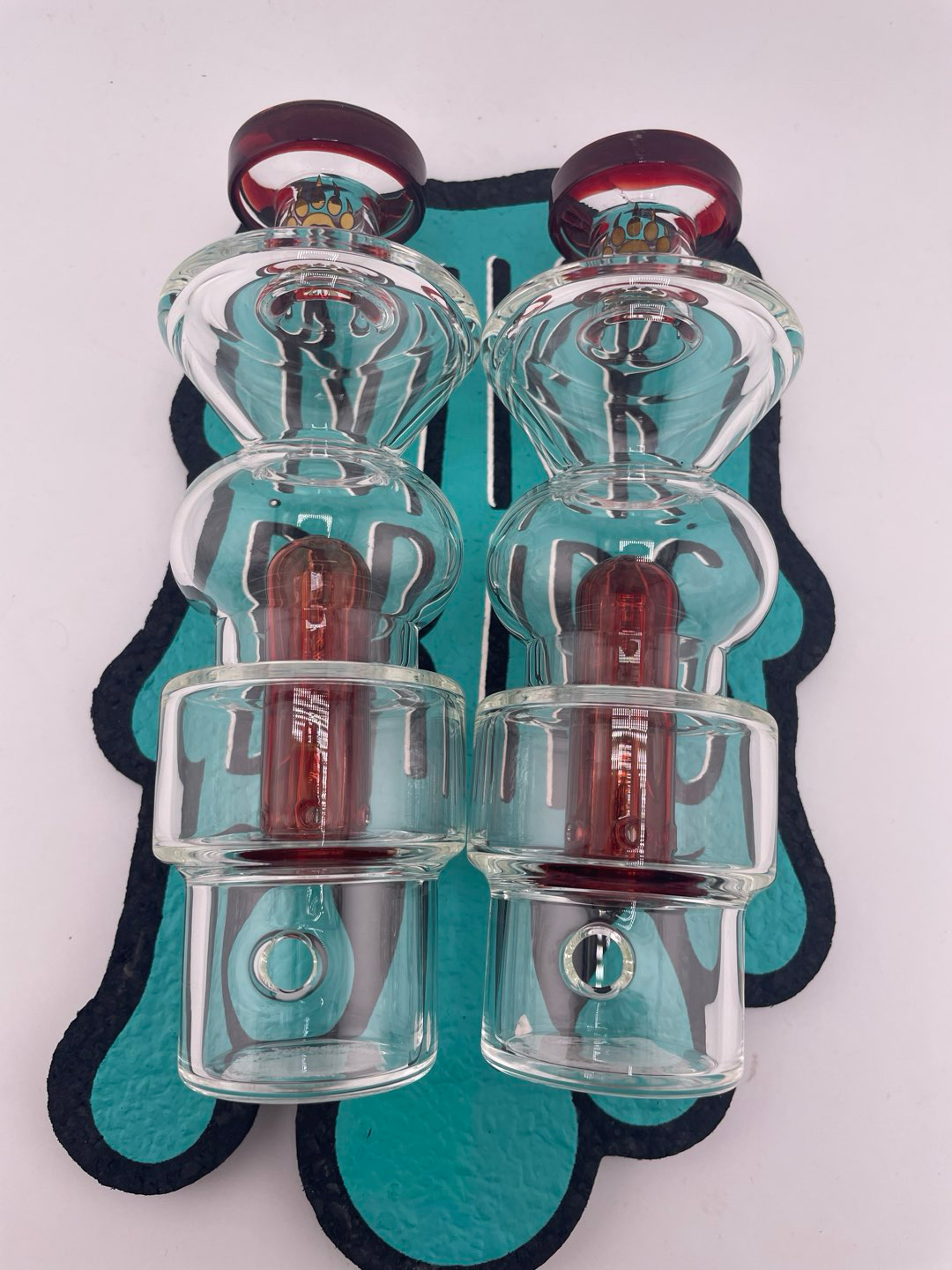 Preview pic of CaliBear Glass Dr Dabber Switch 2 Glass - Hour Glass Red