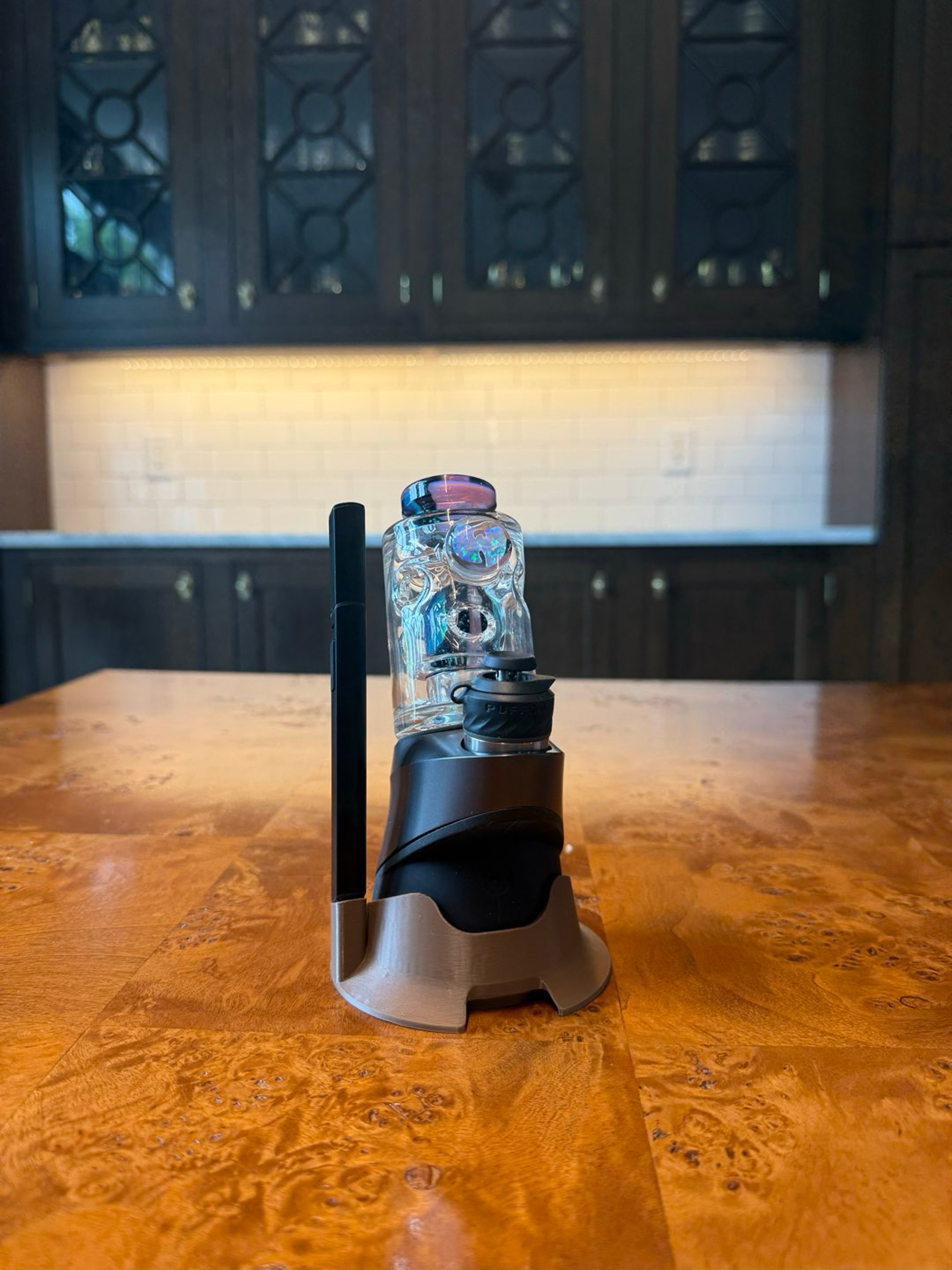 Preview pic of Puffco Peak Pro Base Stabilizer + Hot Knife Holder - Cacao Brown