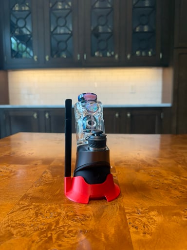 Preview pic of Puffco Peak Pro Base Stabilizer + Hot Knife Holder - Cherry Red