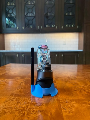 Preview pic of Puffco Peak Pro Base Stabilizer + Hot Knife Holder - Cyan