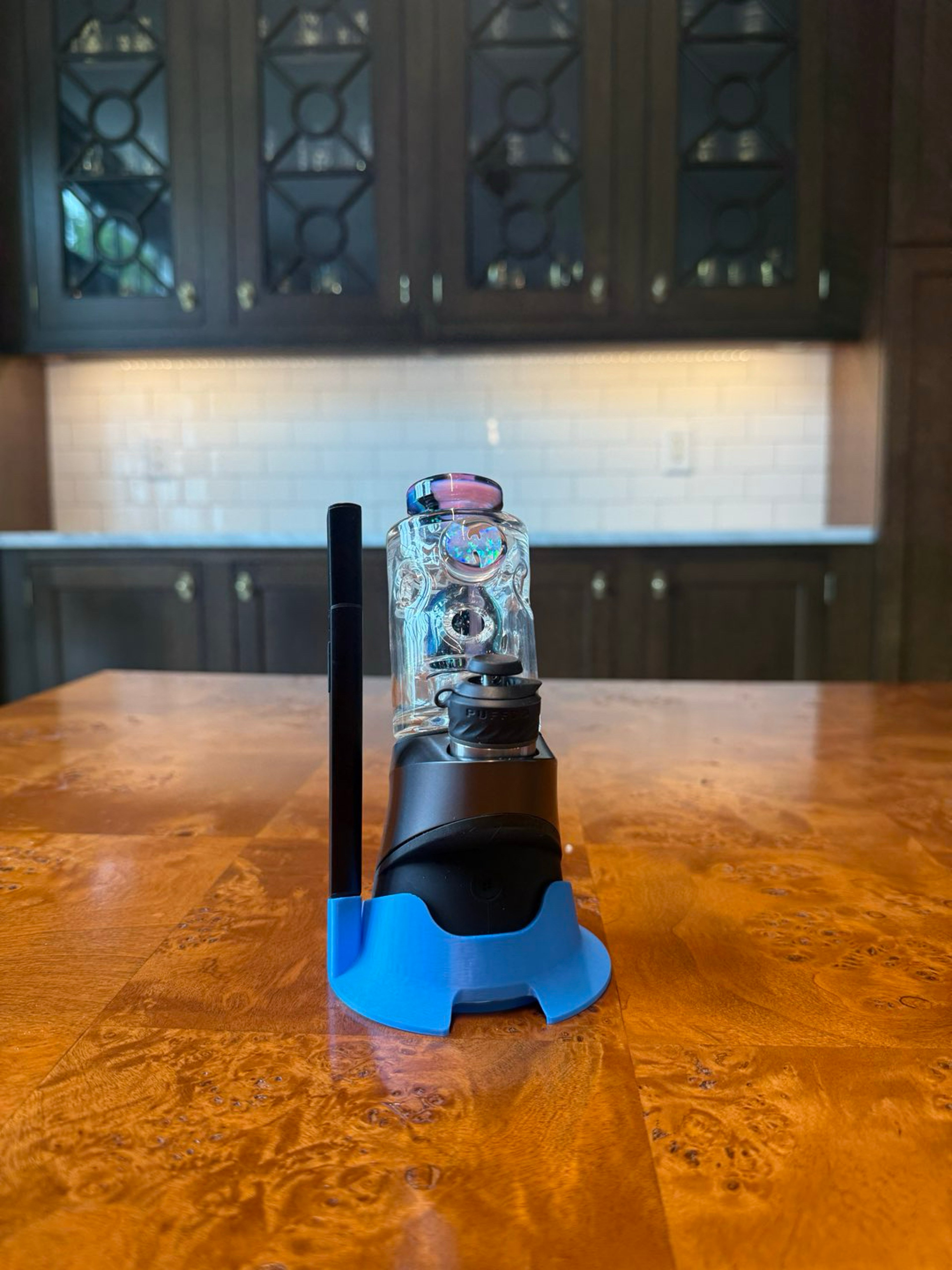 Preview pic of Puffco Peak Pro Base Stabilizer + Hot Knife Holder - Cyan