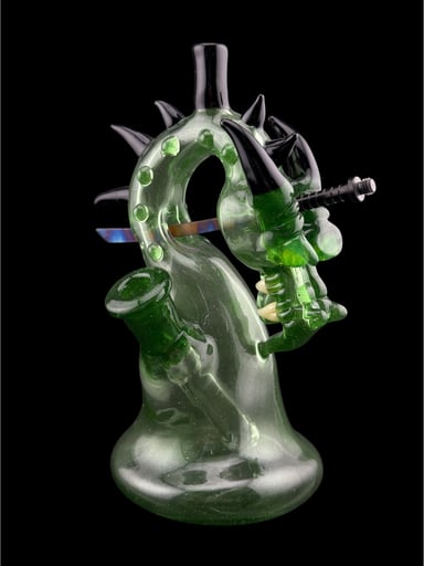 Preview pic of Brand New Tony Kazy Small Dragon With Metal Sword Green