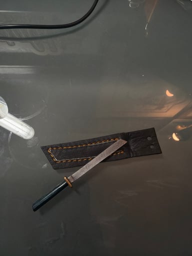 Preview pic of Damascus stainless steel katana pick
