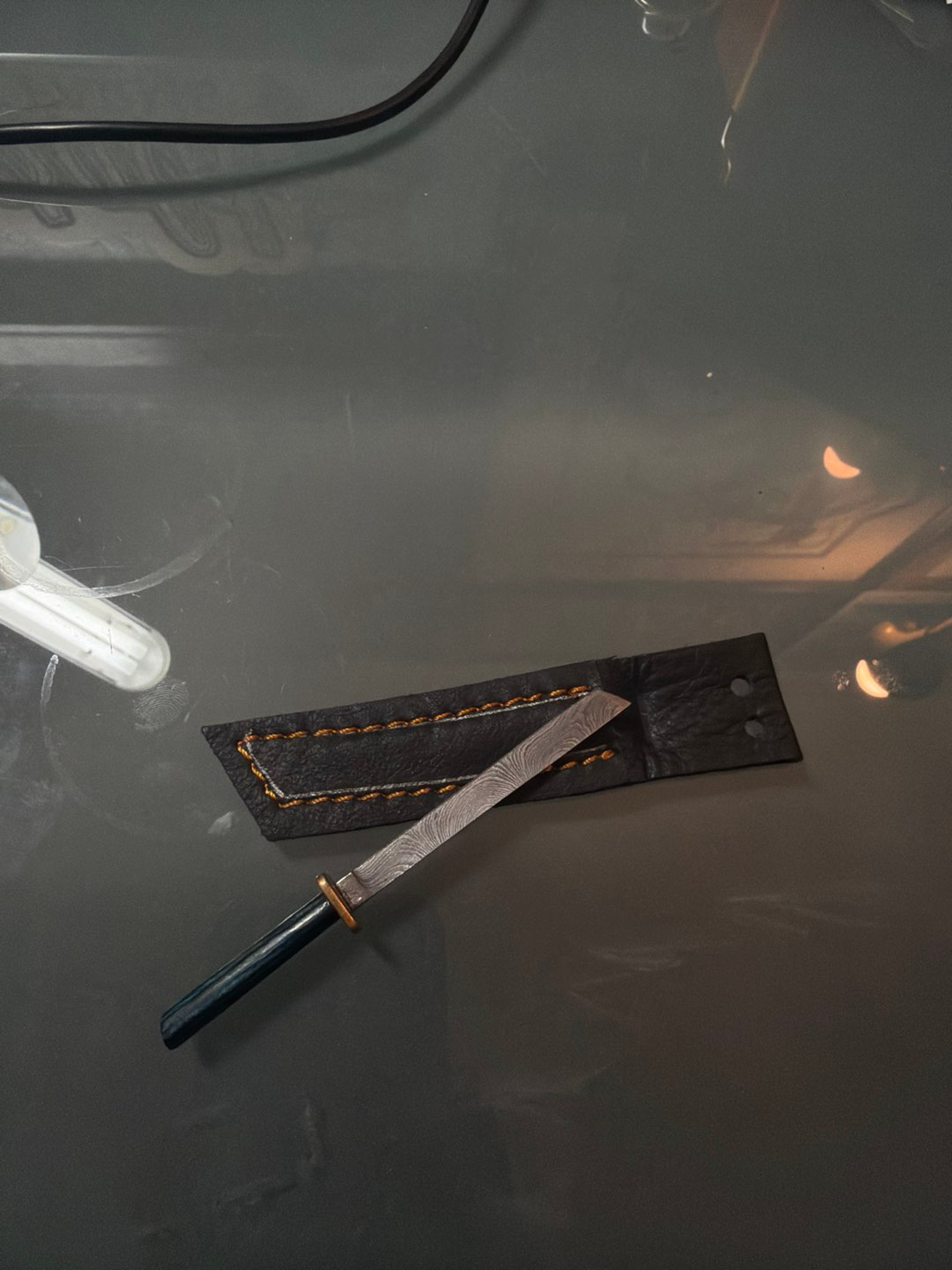 Preview pic of Damascus stainless steel katana pick