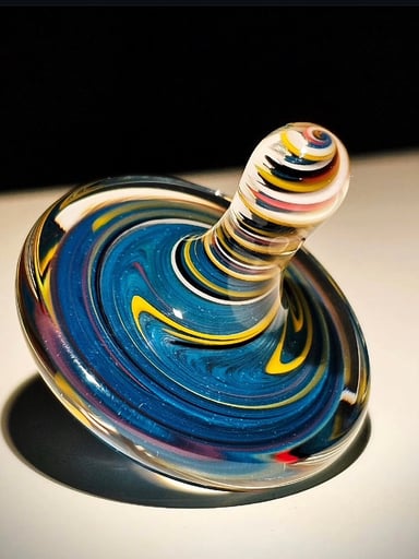 Preview pic of *FRITGLASS* 🌀Signed UV Spinning Top 1/1🌀