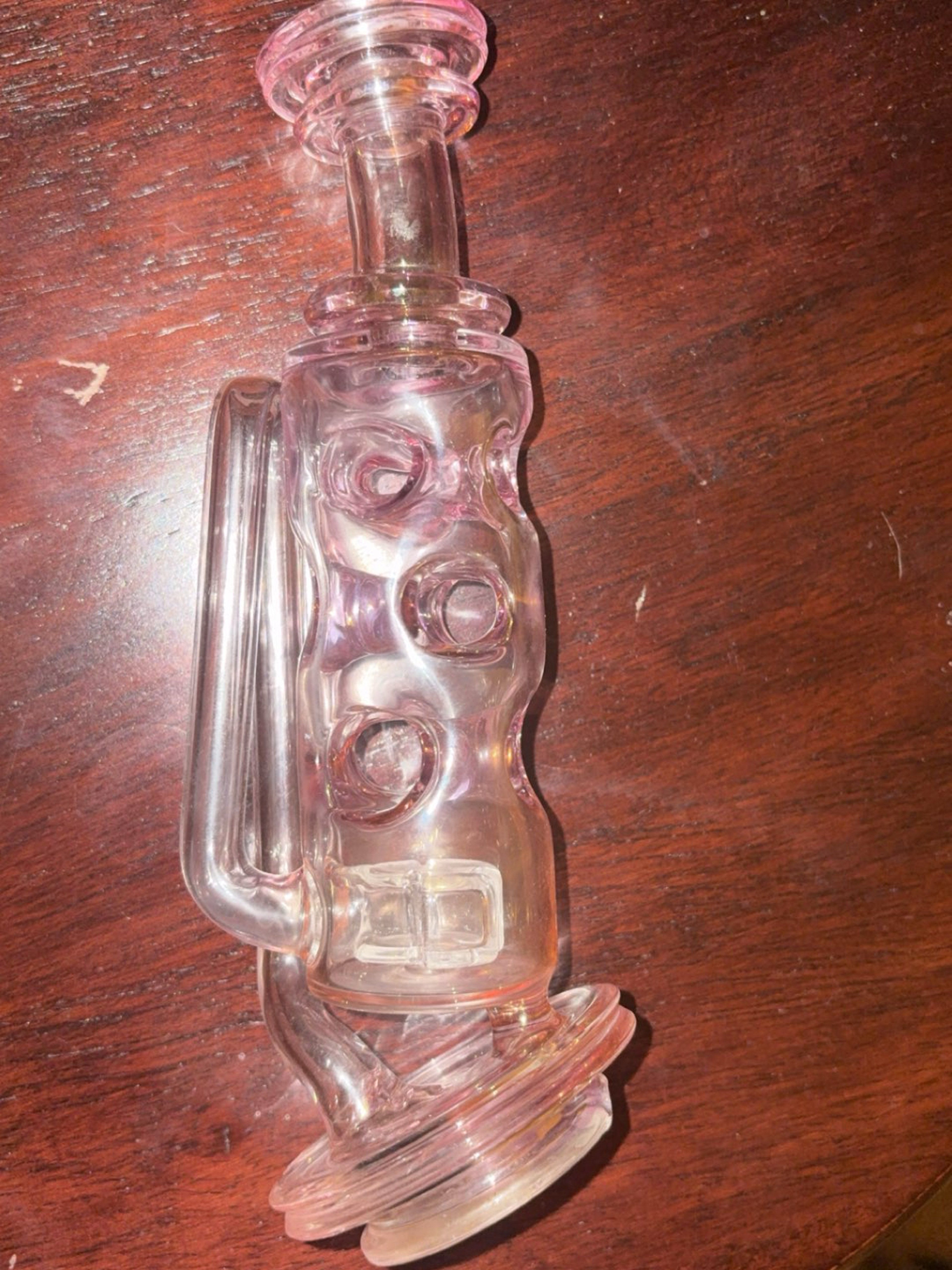 Preview pic of Slate glass purple fumed fab tower puffco glass