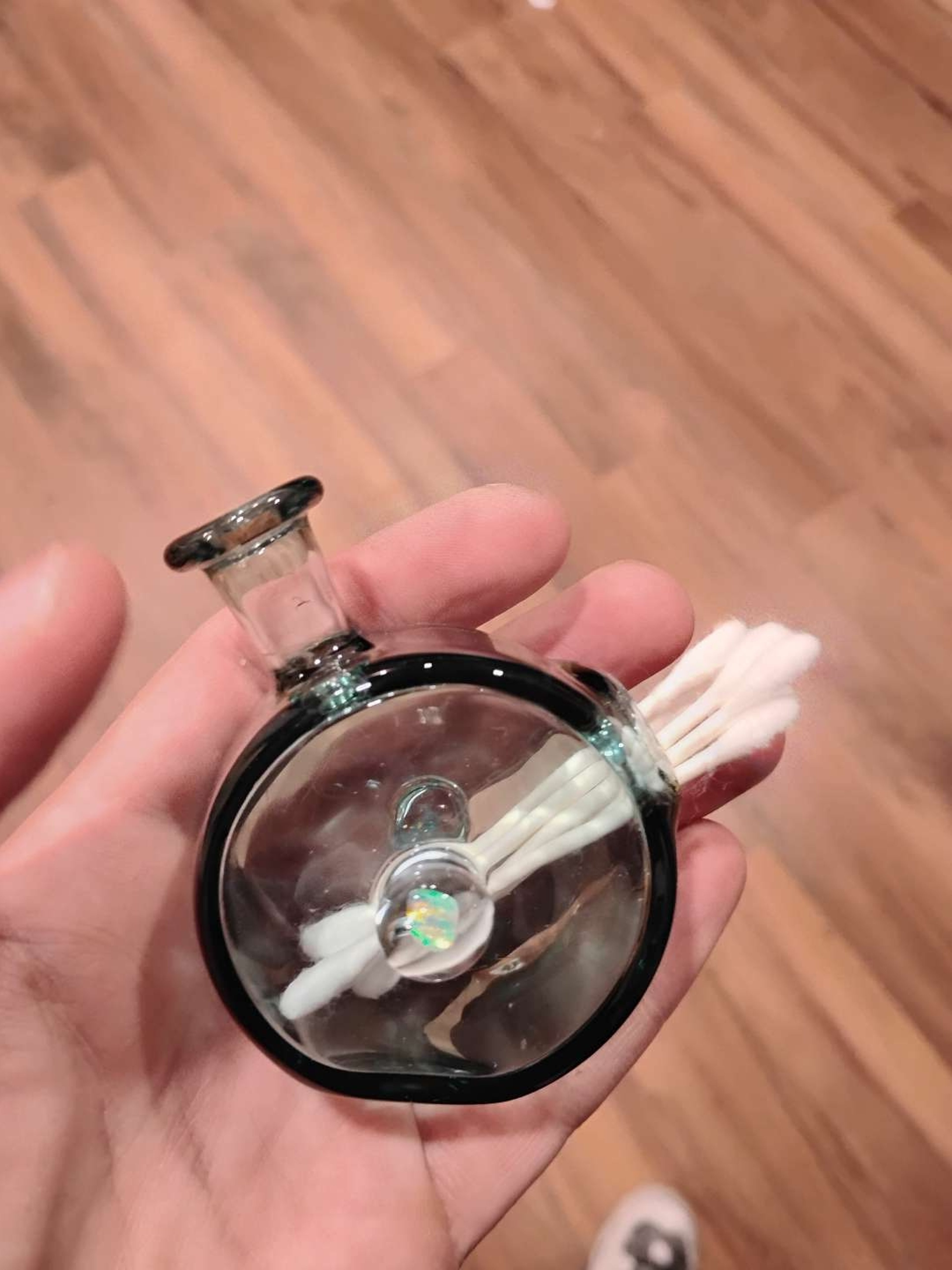Preview pic of 2021 (TACODABS SOLO) 1/1 Tacodabs puck nemo with two opals q-tip holder...(Rare)