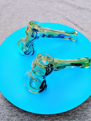 Preview pic of 2 x Blue & White Linework Bubblers Set