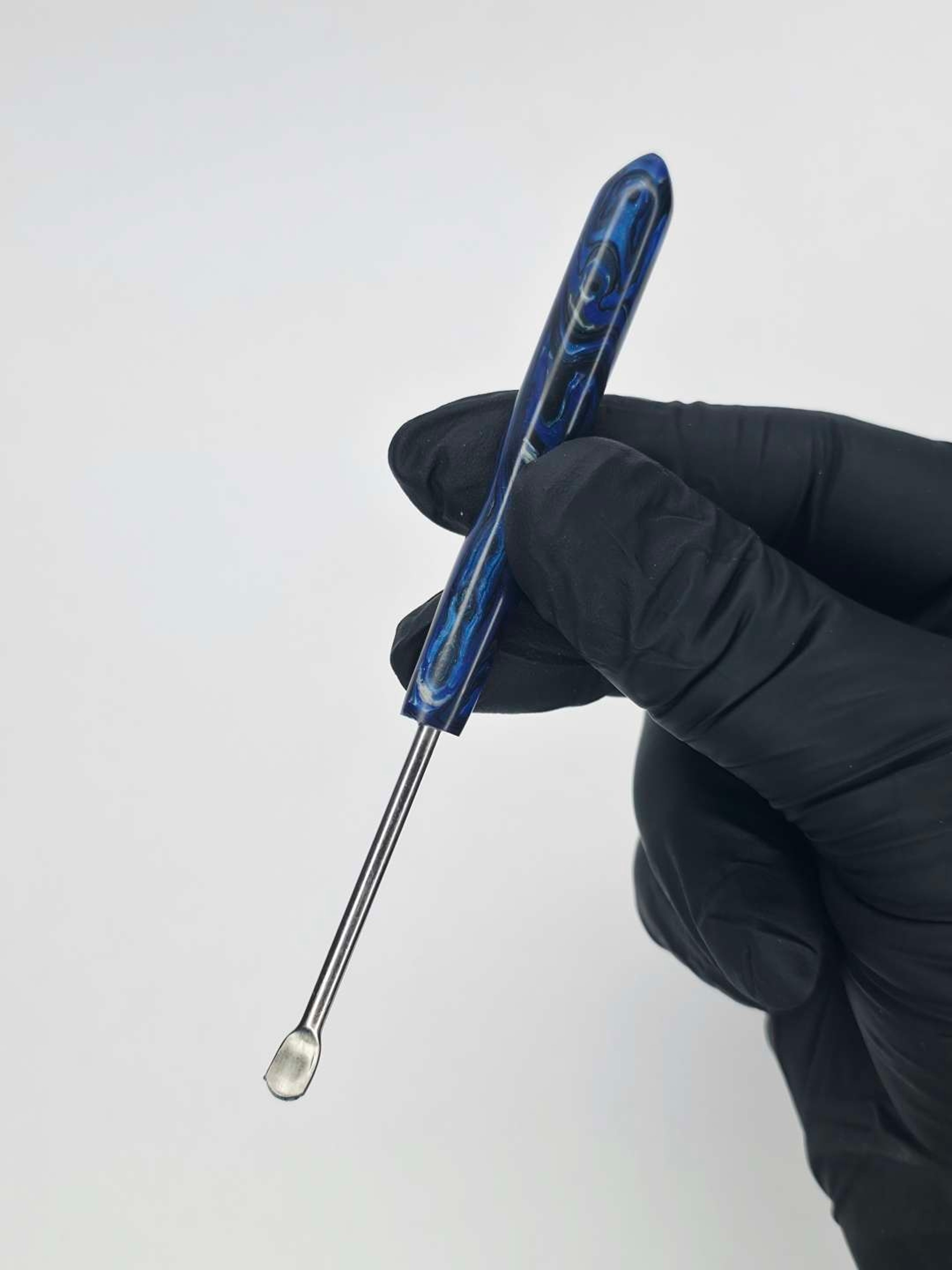 Preview pic of Cobalt Phantom Dab Tool| Recycled HDPE #2 Handle | Stainless Steel Scoop Tip | by The Mellow Box