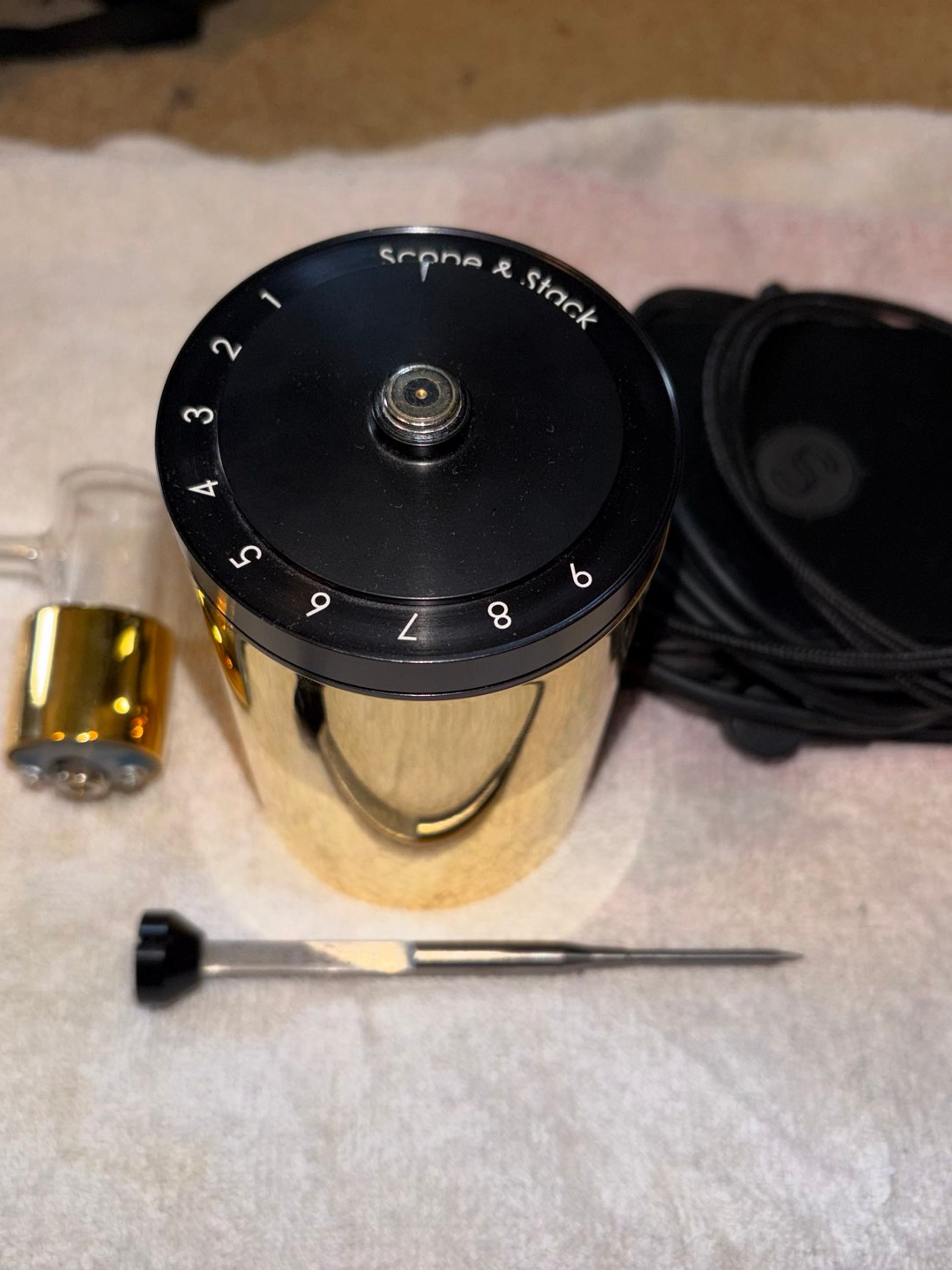 Preview pic of 24kt gold Scope & Stack Rook E-Rig