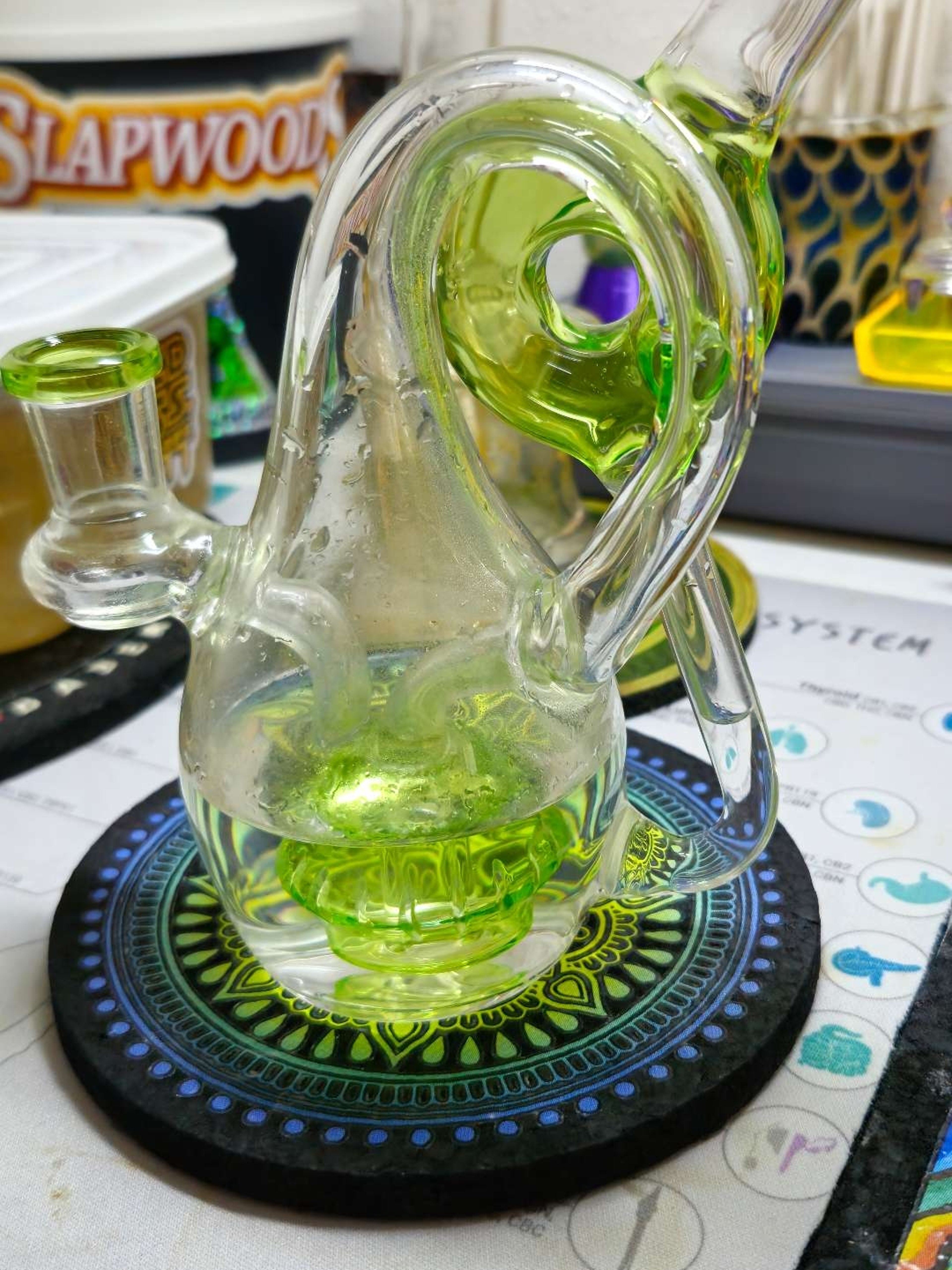 Infinity bottle style rig green accents image 0