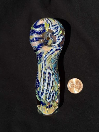 Preview pic of Inside out, color changing, borosilicate glass pipe. FREE SHIPPING