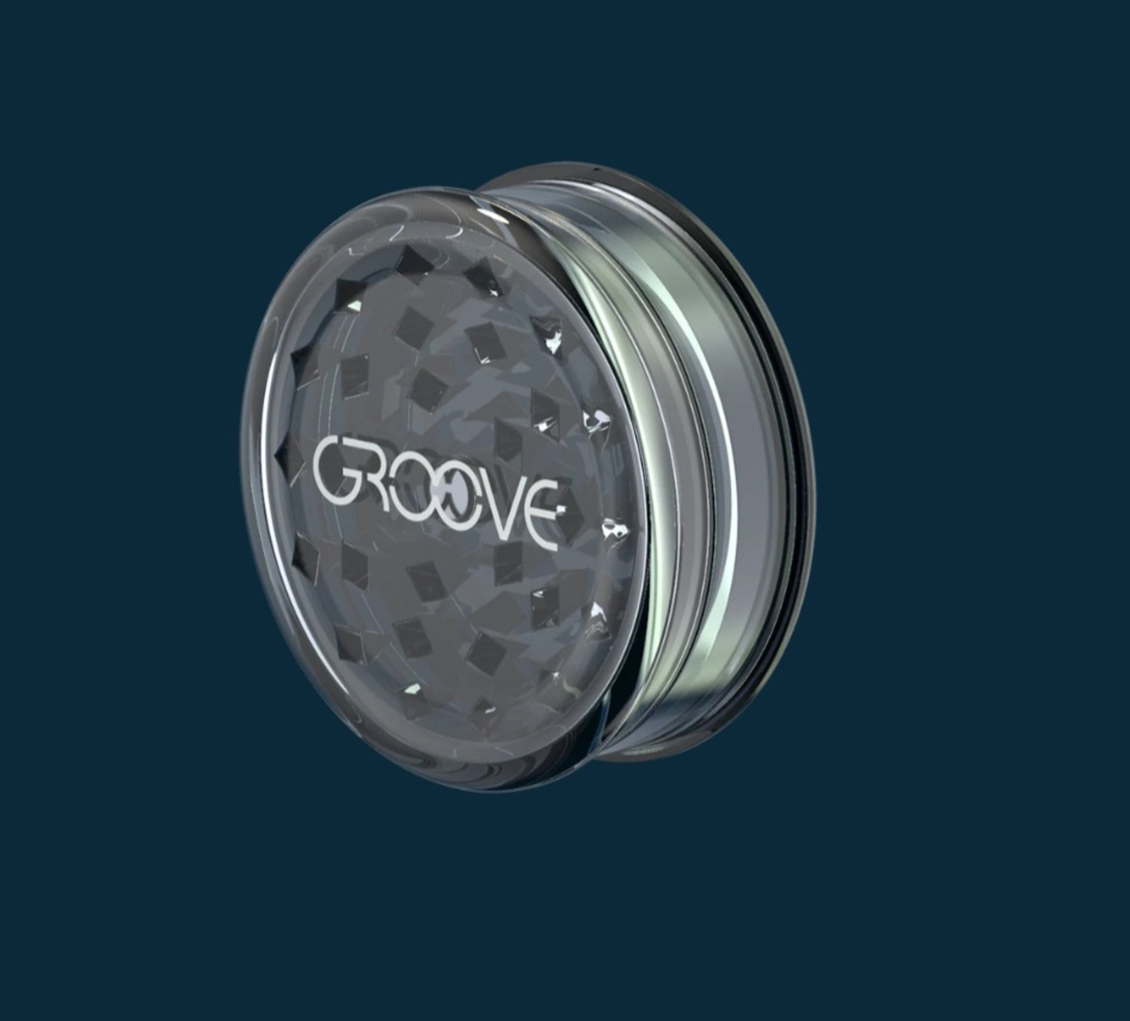 Groove Acrylic Grinder Translucent Black image 0