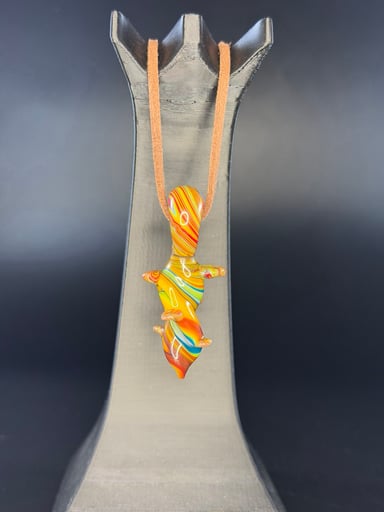 Preview pic of Fordite Twisty with Spores Pendant