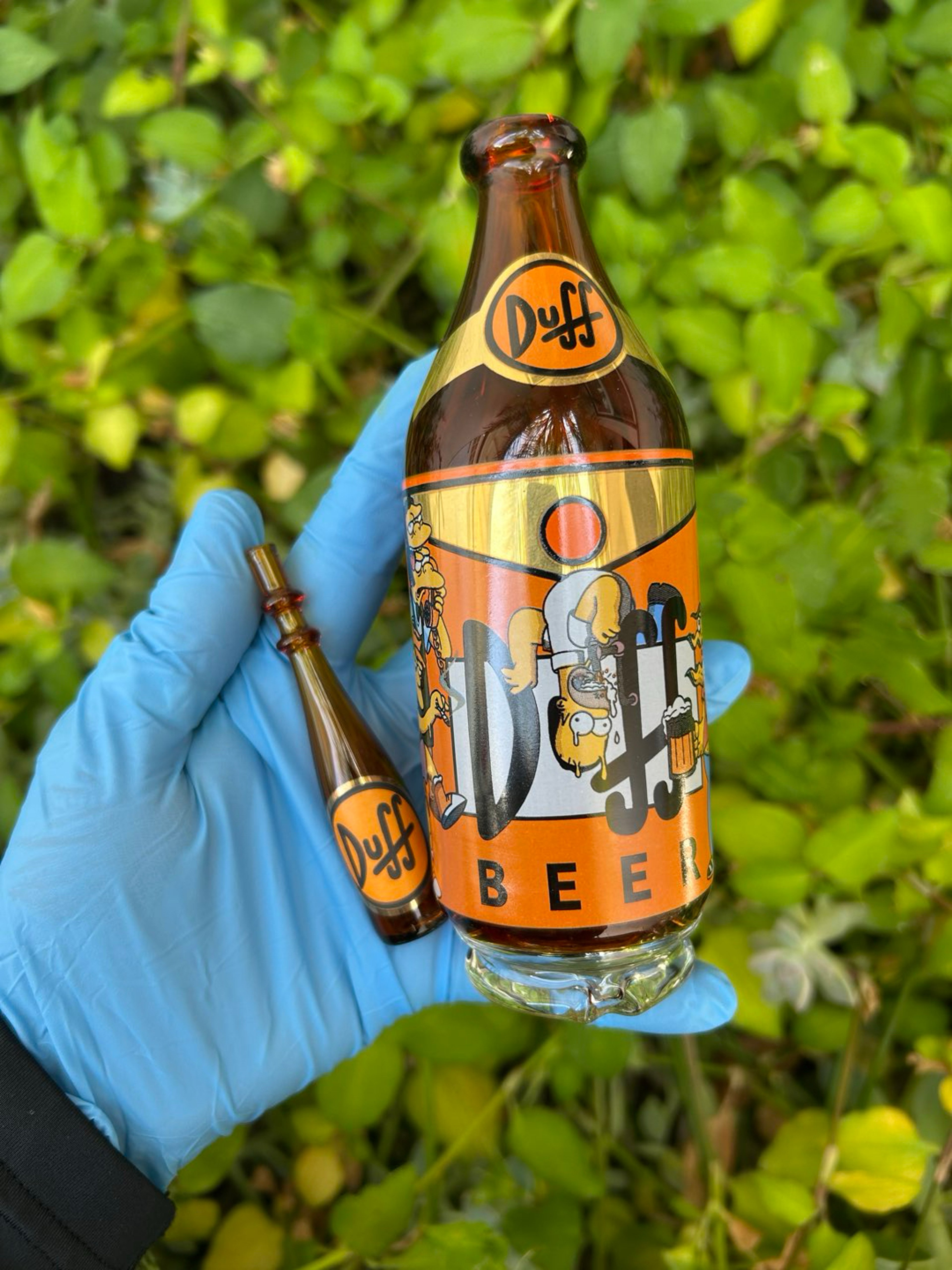 Preview pic of Nervglass bubbler/ wet Puffco peak duff beer set
