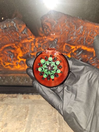 Preview pic of Dotstacked hollow disk pendant made by me!
