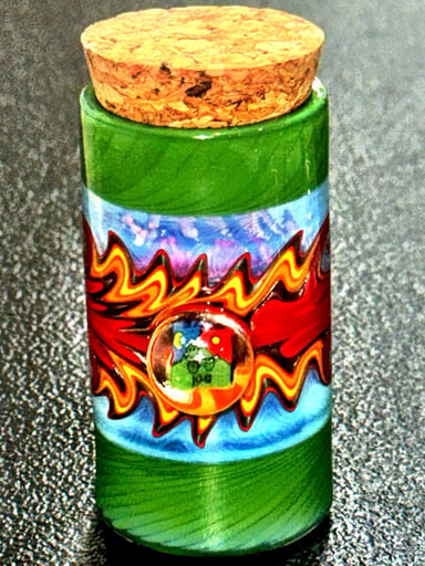 Preview pic of Keys Glass Bicycle Day Cork Jar
