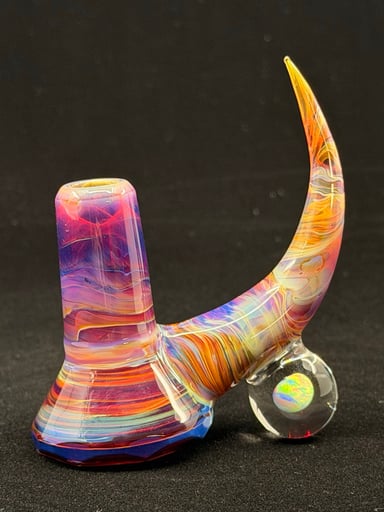 Preview pic of Amber Purple Faceted 18mm Fully Worked Slide