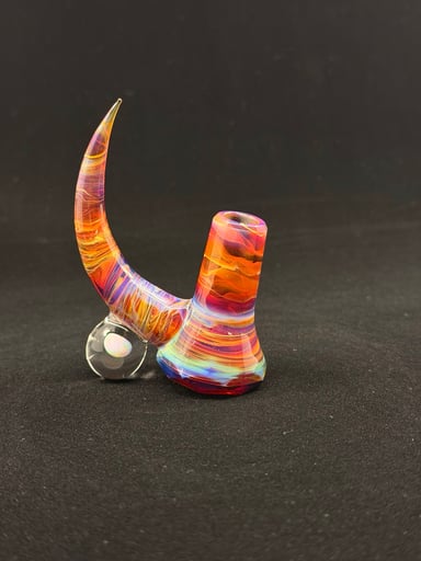Preview pic of Fully Worked Faceted 18mm 4 Hole Slide Amber Purple #2