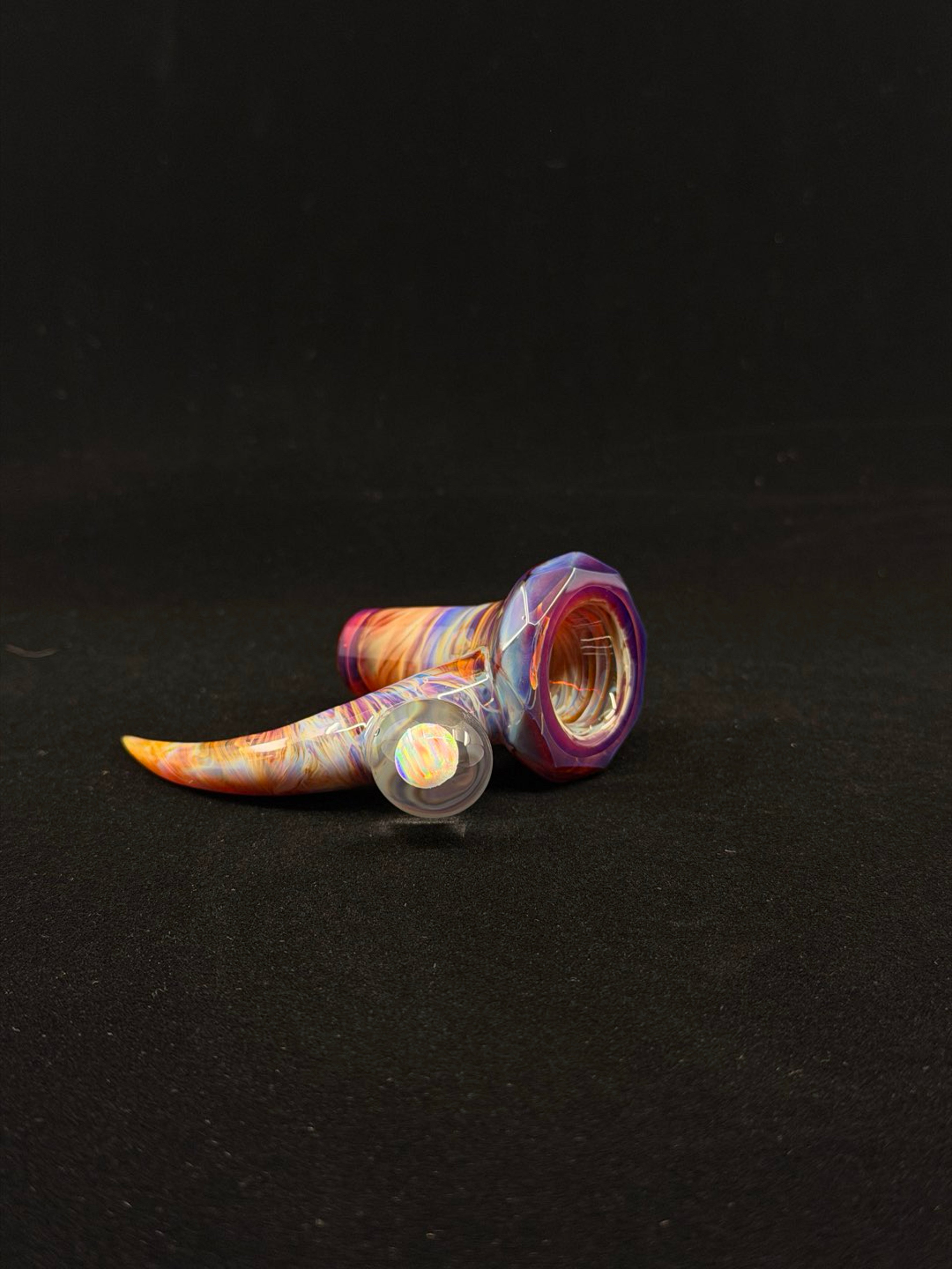 Preview pic of Amber Purple Faceted 4 Hole Slide #3 18mm