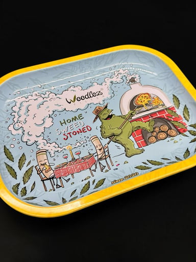 Preview pic of 7” x 5.5” Metal Rolling Tray – Home Sweet Stone Design | Durable Portable Metal Tray