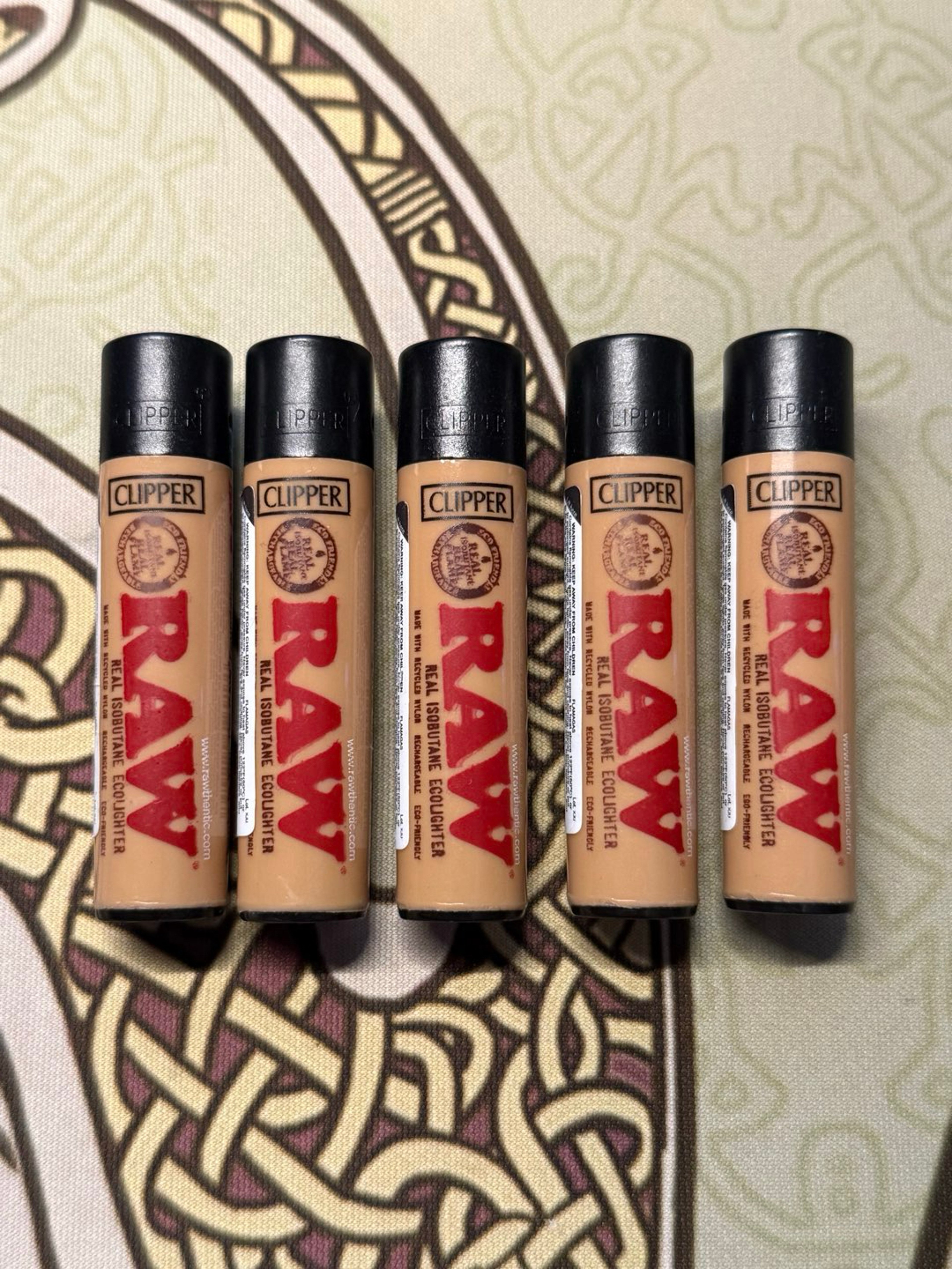 5 pack raw clipper lighters (mini) image 0