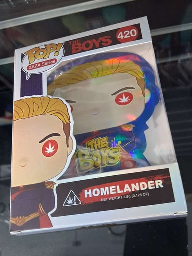Preview pic of Funko style Homelander smell proof bags