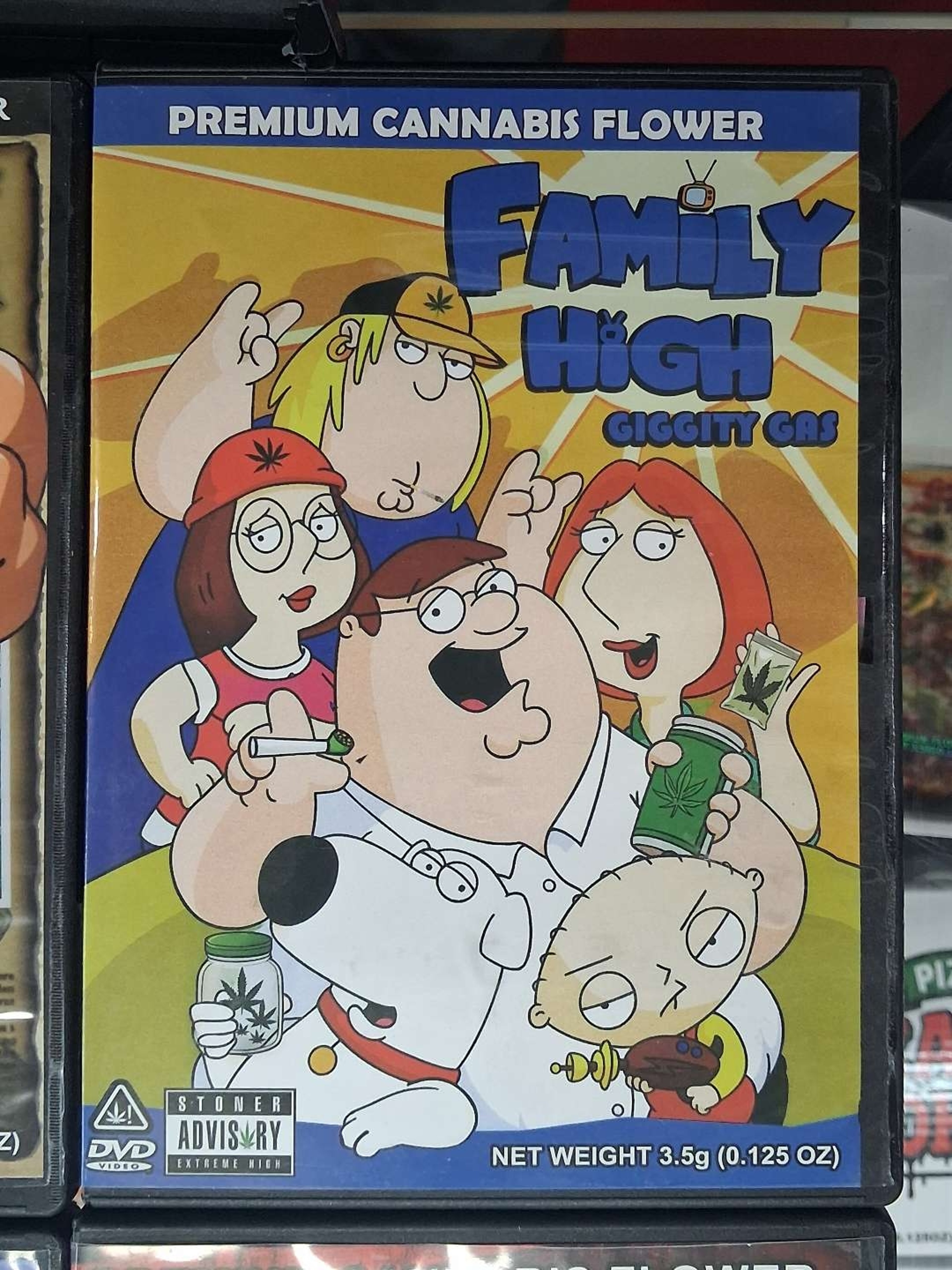Preview pic of Family guy Themed Dvd case + cd shaped bag *empty*