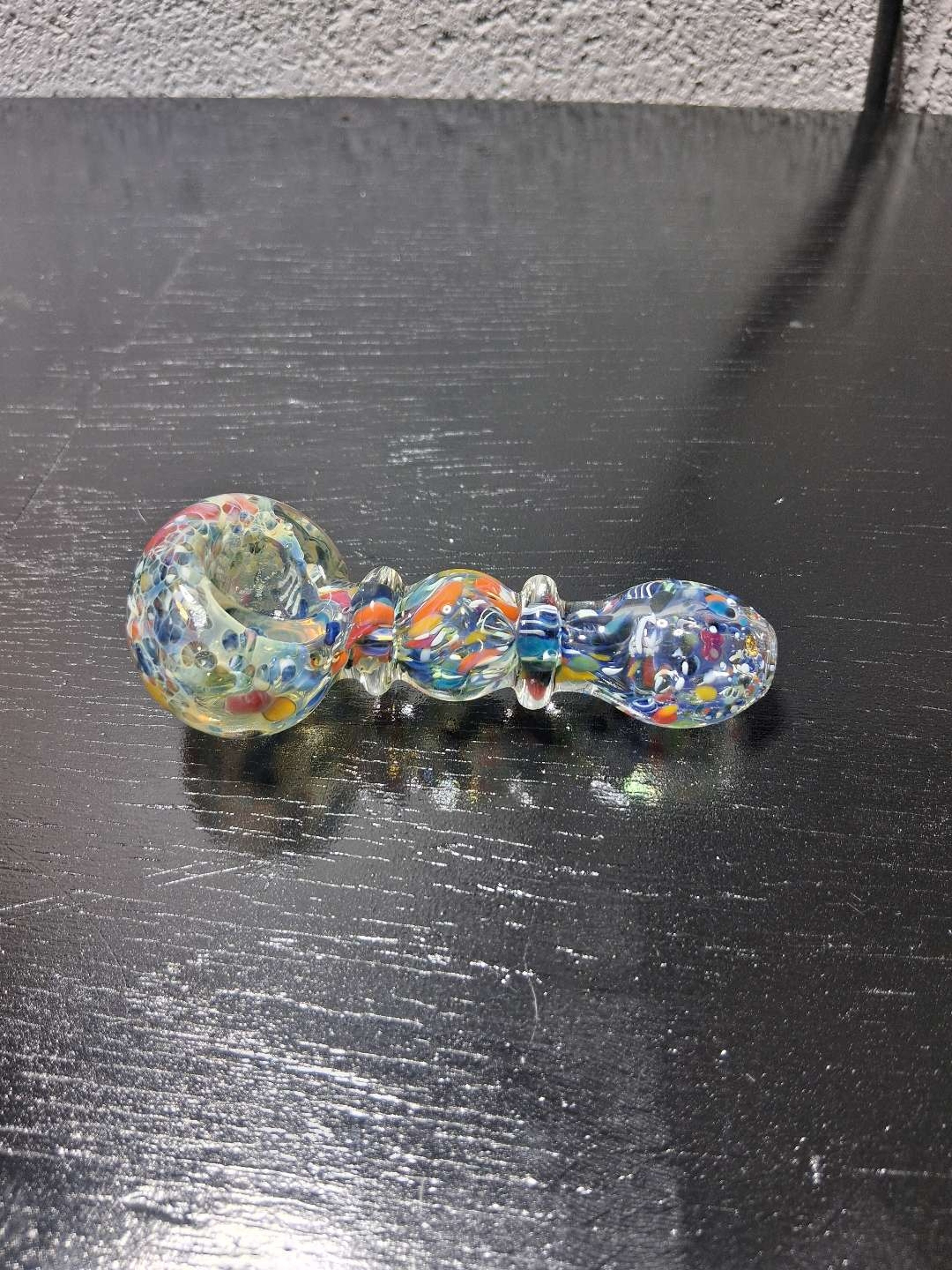4-in Speckled glass hand pipe image 0