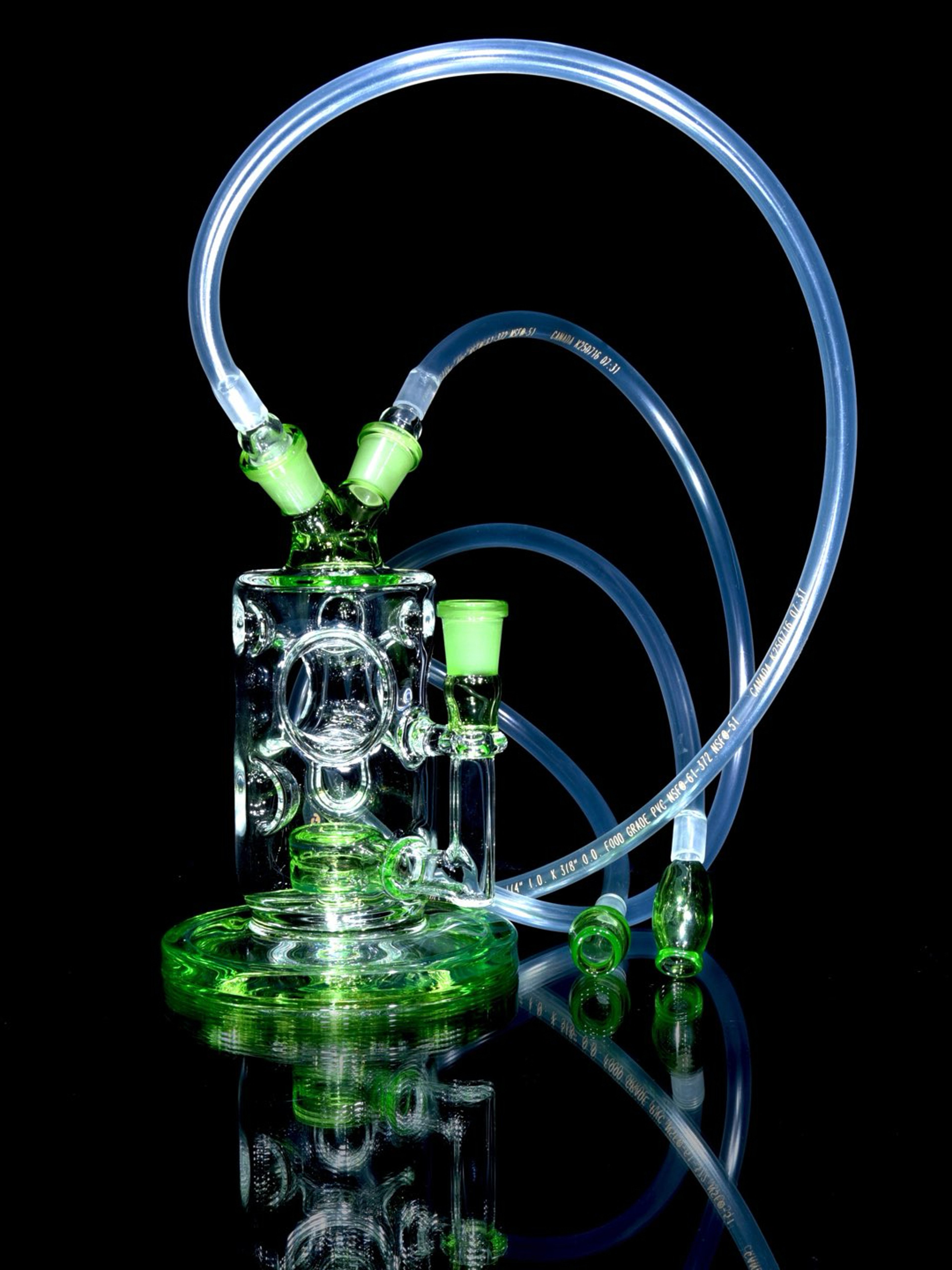 Preview pic of Davin Titland - Color-accented Straight Fab Twokah - Lime Green - 14mm Female