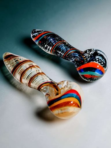 Preview pic of 2 pcs Artisan Swirl Dry Spoon Set 4"