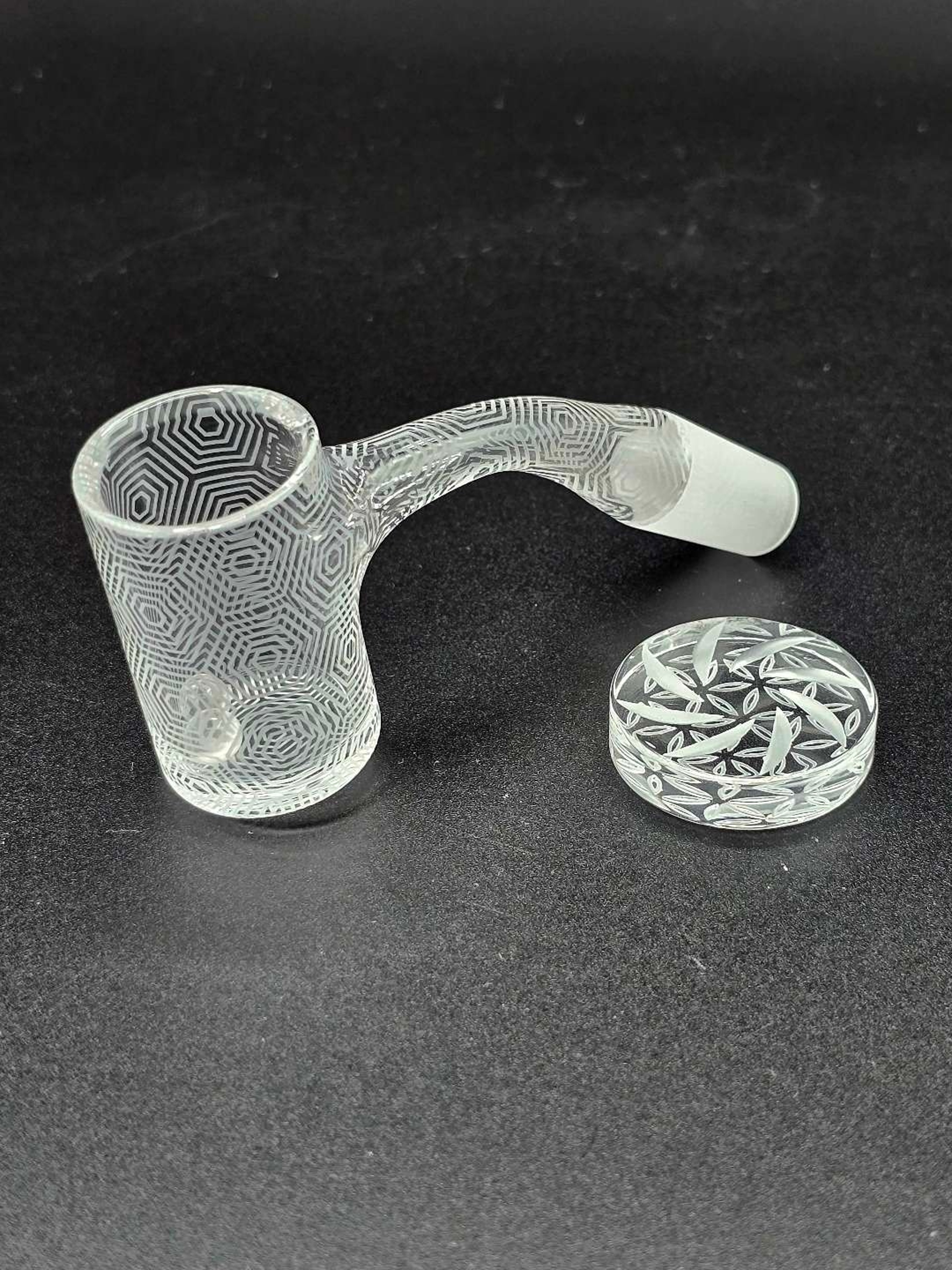Preview pic of Etched 14mm/ 45° Quartz Banger Set