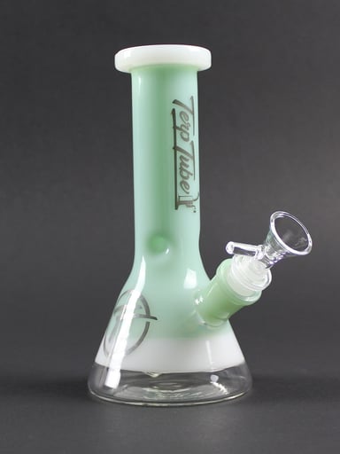 Preview pic of Terp Tube Colored Lil’ Beaker Mint Glass Water Pipe 8" Mint