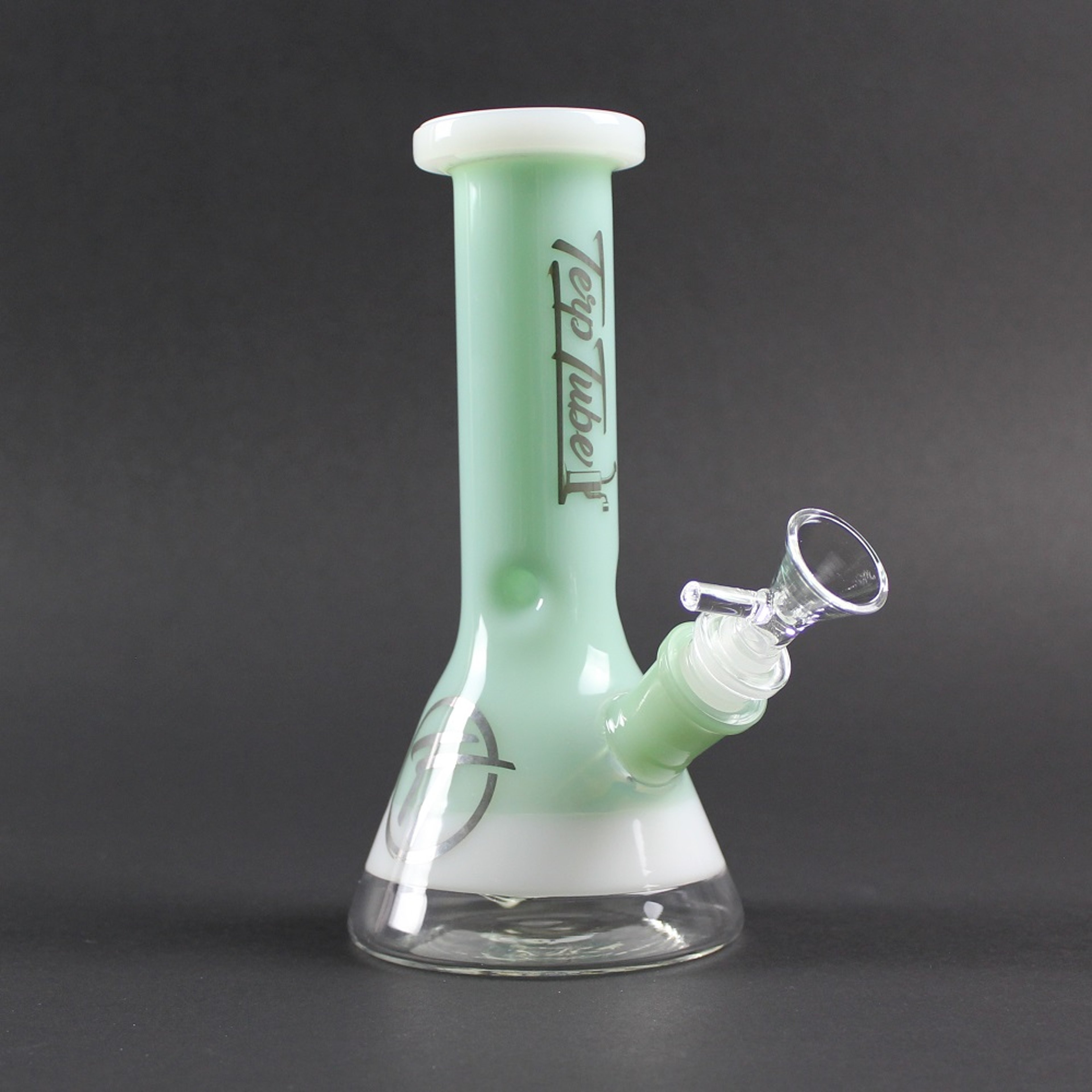 Terp Tube Colored Lil’ Beaker Mint Glass Water Pipe 8" Mint image 0