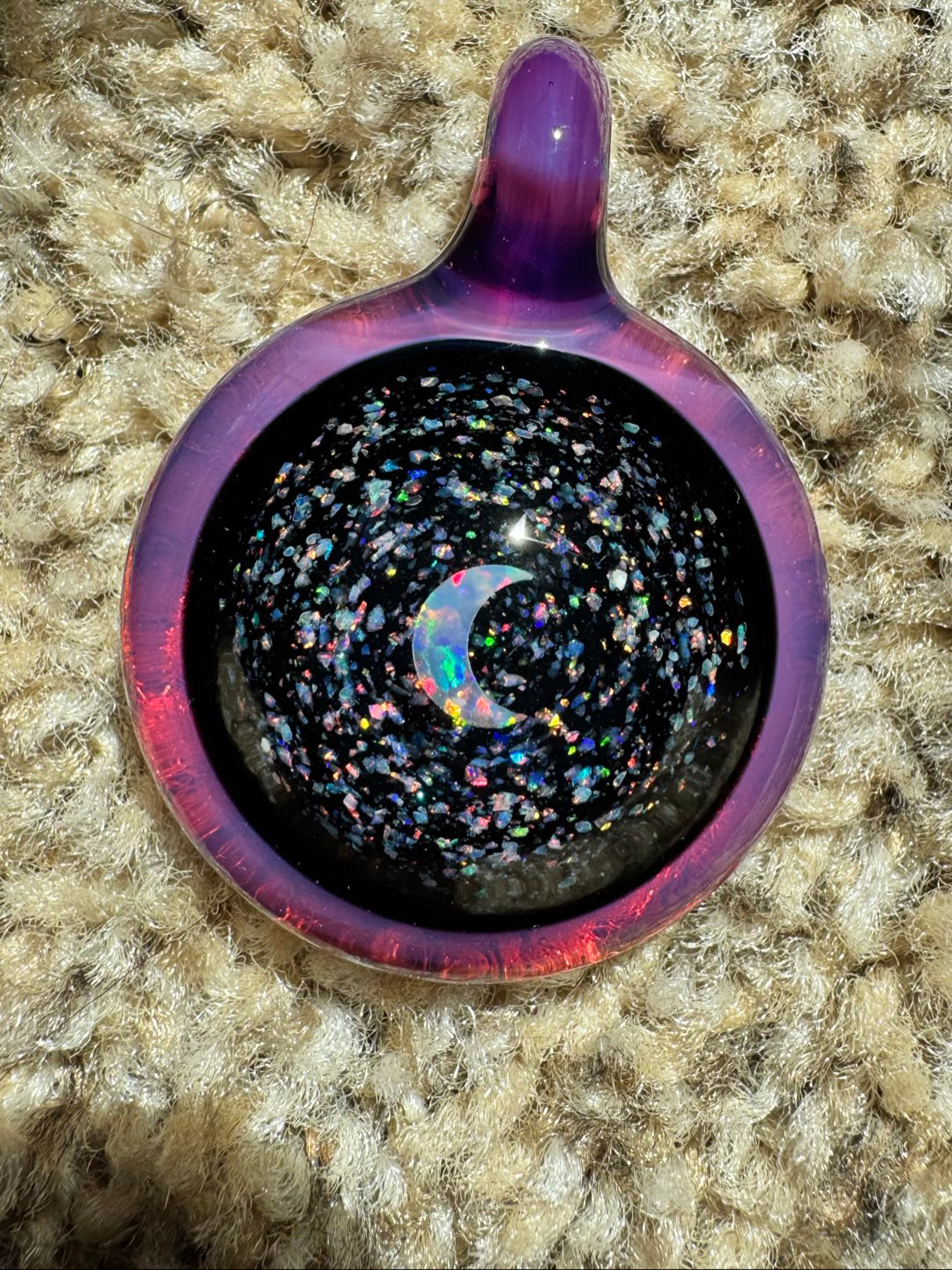 Preview pic of Moon opal galaxy pendant