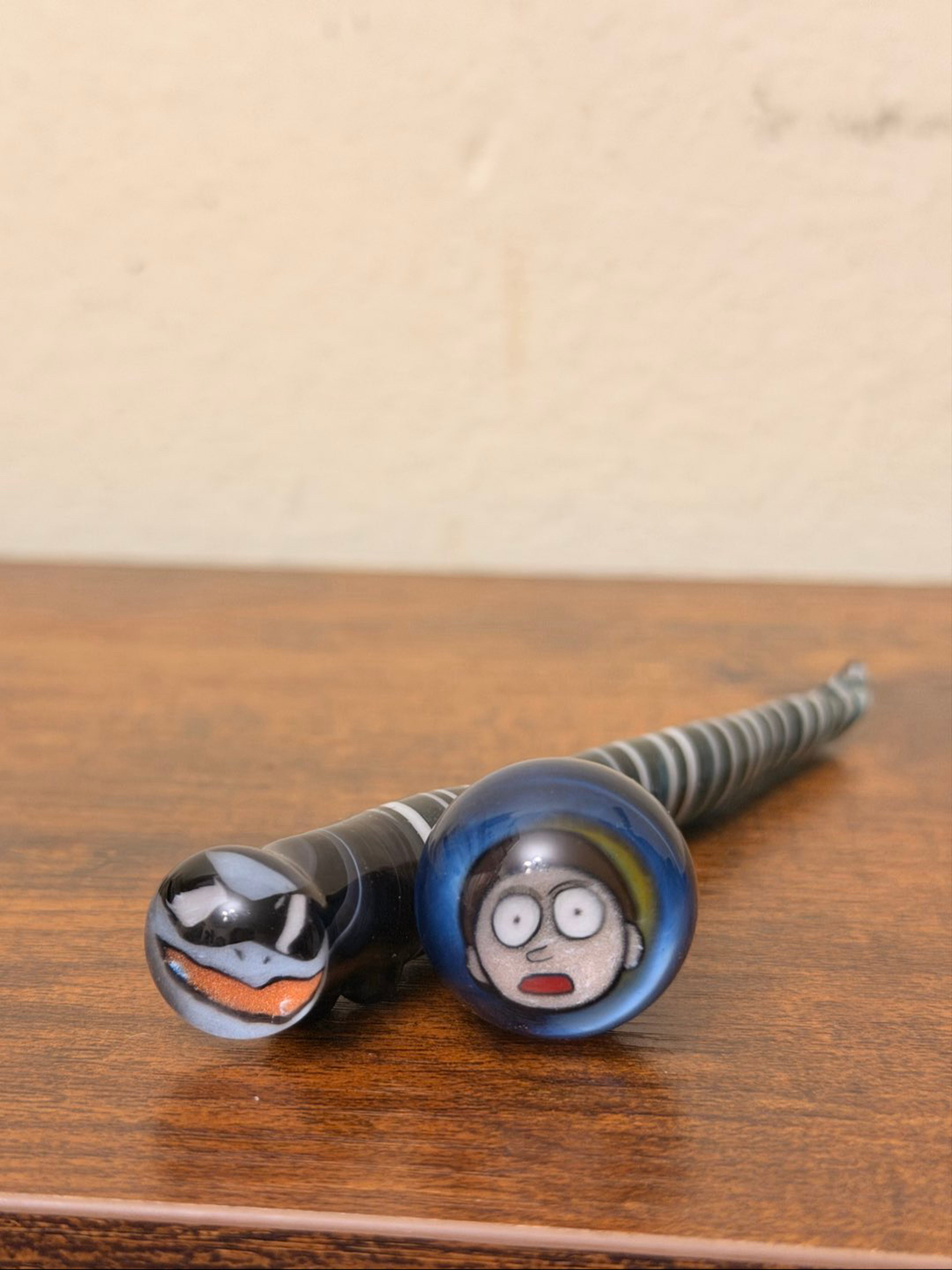 Preview pic of Disqo Sucks Glass Rick And Morty Marble 2021 Rare Marble for Terp Slurp And Squirtle Squad leader Glass Dabber
