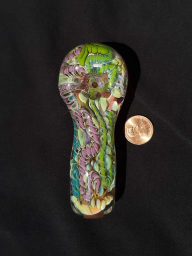 Preview pic of Inside out, color changing, borosilicate glass pipe. FREE SHIPPING
