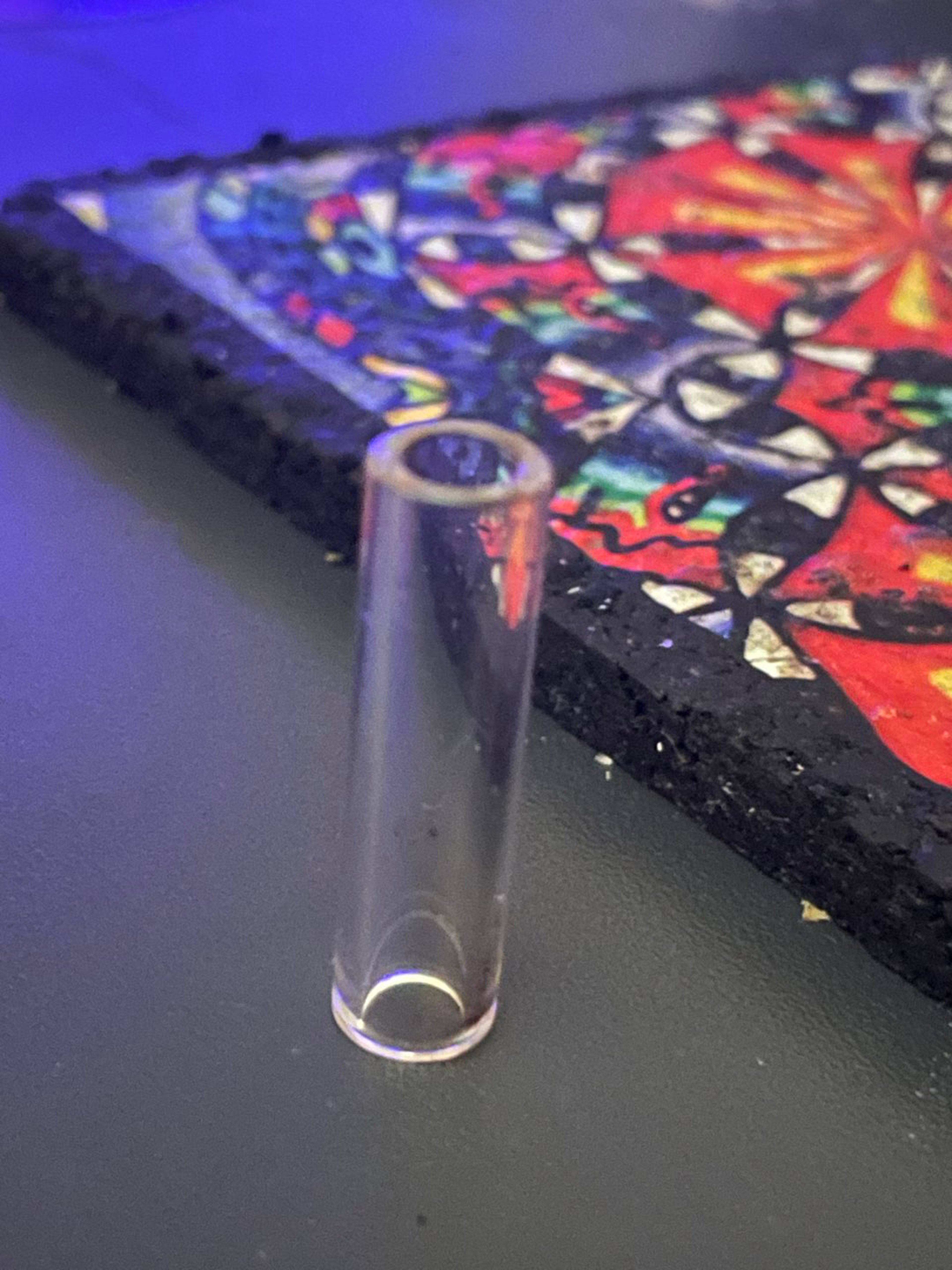 Preview pic of 8mm x 30mm hollow quartz pillar by Optech quartz.