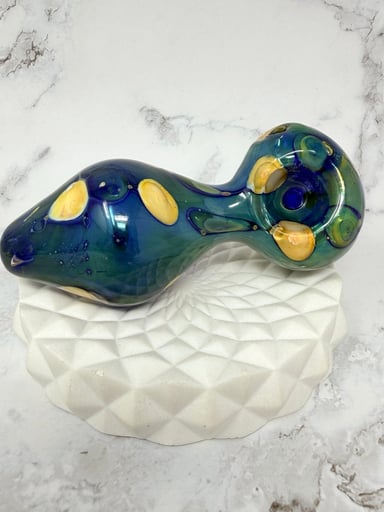 Preview pic of 4.75” Handmade Cosmic Blue Glass Pipe