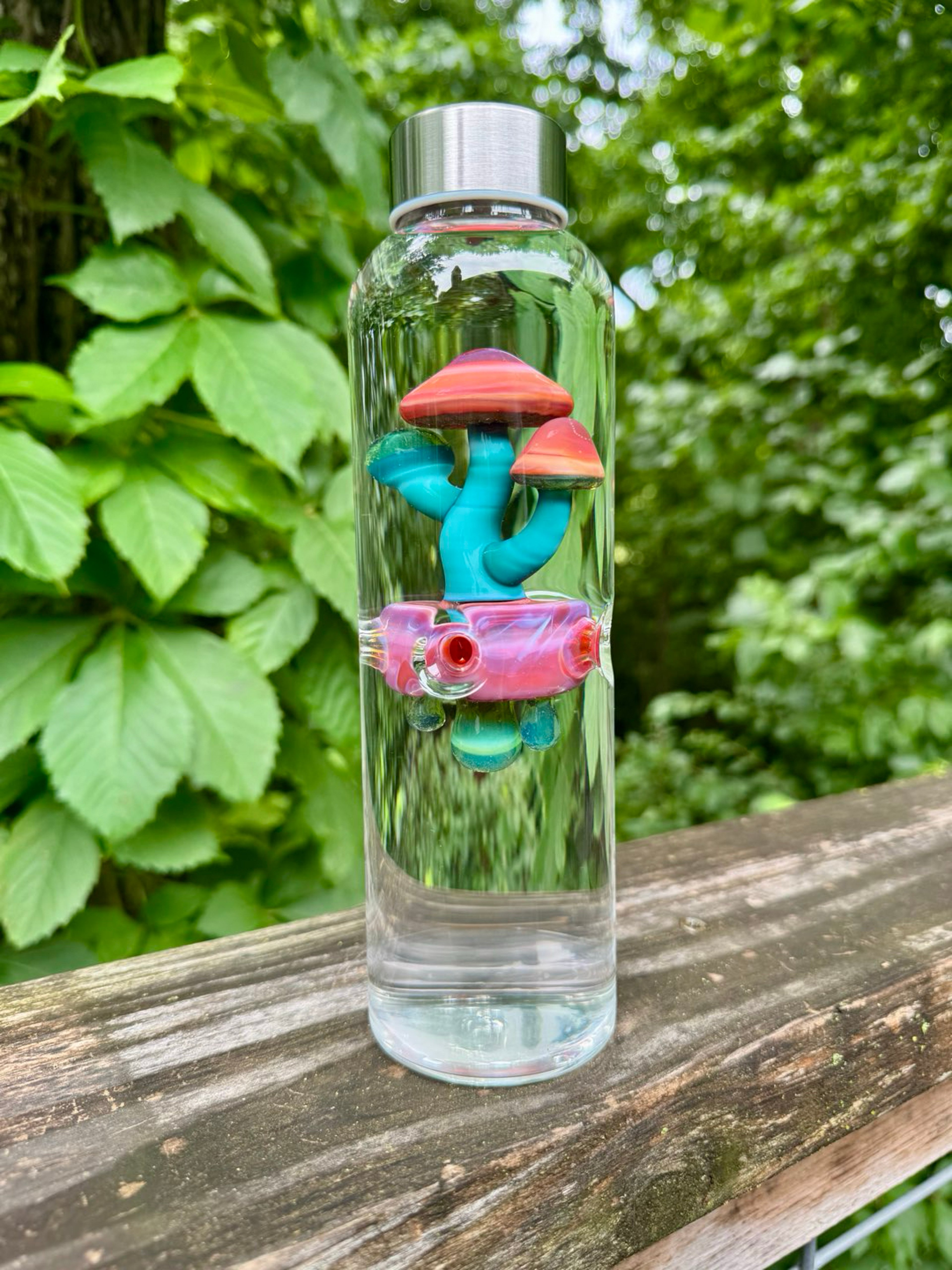 Preview pic of Redtail Glass Mushroom Water Bottle
