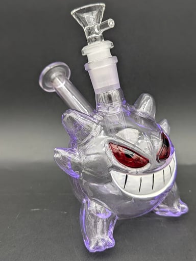 Preview pic of 6" PURPLE GHOST MONSTER GLASS BONG