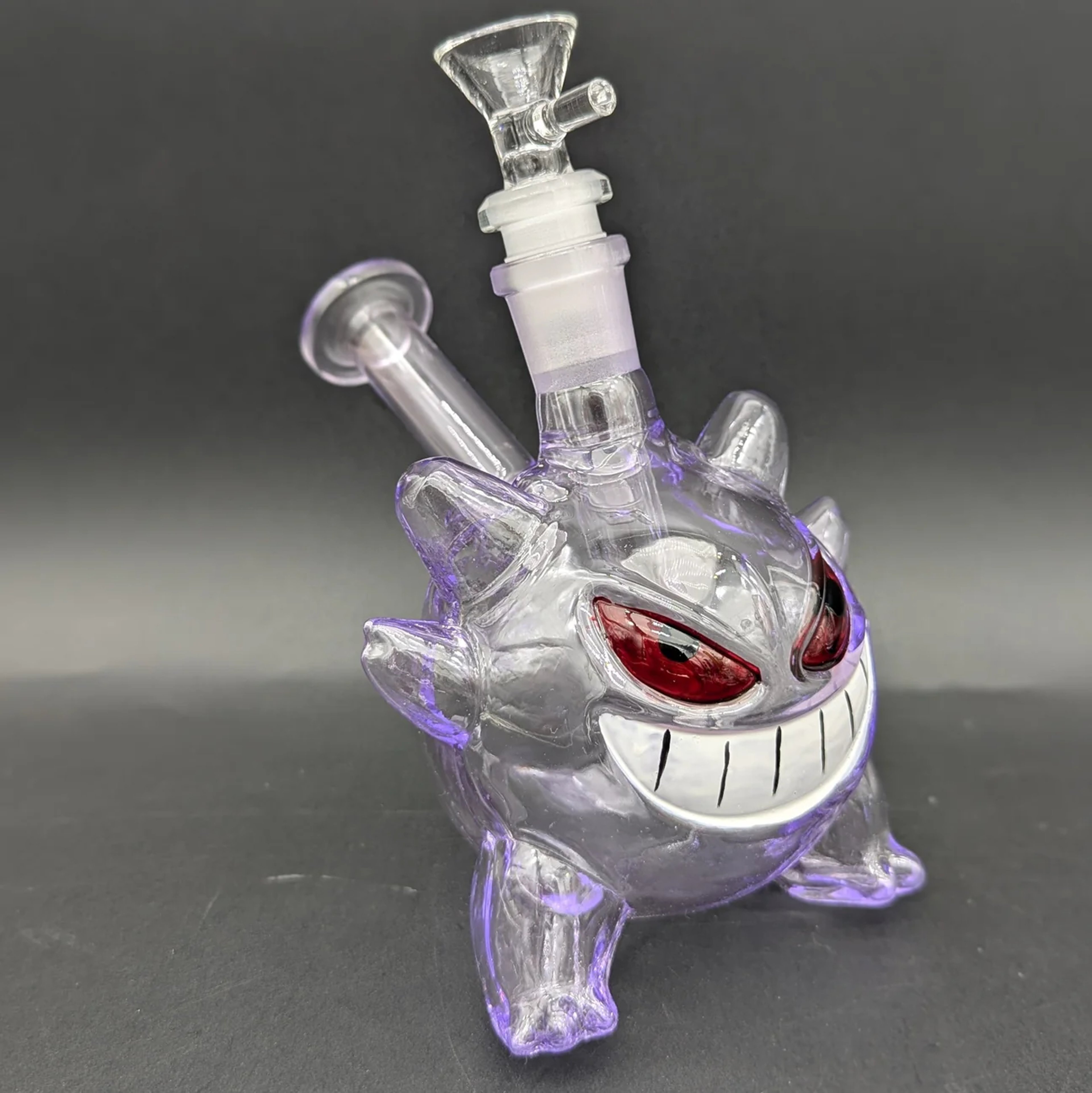 Preview pic of 6" PURPLE GHOST MONSTER GLASS BONG
