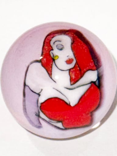 Preview pic of Keys Glass Jessica Rabbit Marble
